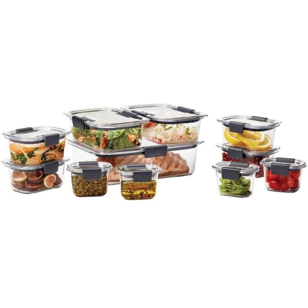 Brilliance 22pc Plastic Food Storage Container Set with Lids - Clear